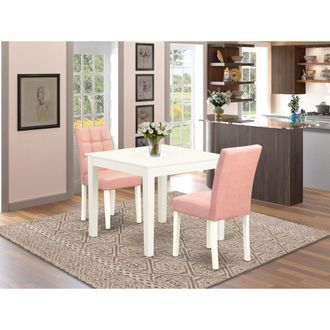 East West Furniture 3 Piece Dinette Table Set