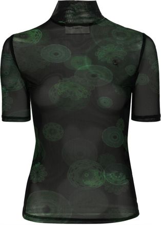 Coperni Cymatics mesh T-shirt - women - Elastane/Polyamide - S - Black