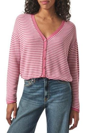 Splendid Bri Striped Cardigan in Chteau Rose Stripe at Nordstrom Rack, Size X-Large
