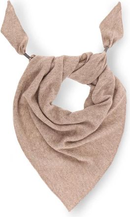 Brunello Cucinelli Zachte Cashmere Sjaal met Monile Detail - Dames - Wintersjaals - Beige - ONE Size - Kasjmier - Accessoires