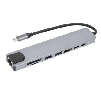 OEM Adaptador Ultraport&aacute;til, Estaci&oacute;n De Acoplamiento Usb-c 8 En 1 Con Adaptador Hdmi Y Puerto Ethernet, Que Mejora La Integraci&oacute;n De M&uacute;ltiples Dispositiv