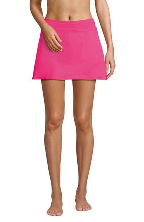 Lands End Tummy Control Skirt Swim Bottoms in Pink Azalea at Nordstrom, Size 2