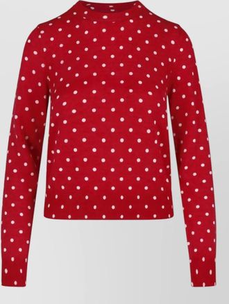 Comme Des Gar&ccedil;ons long sleeve crew neck top polka dots