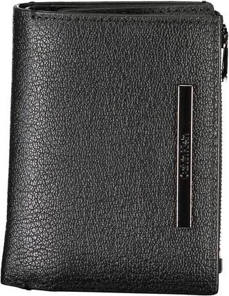 Calvin Klein Mens Ziparound Wallet Leather - Black - One Size