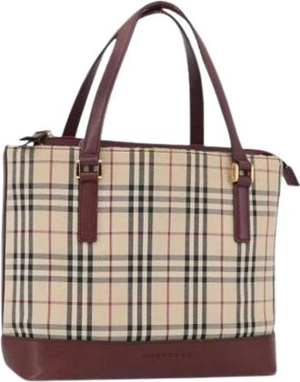 Burberry Pre-owned Tote Bags, female, Beige, Size: ONE SIZE Pre-owned Vintage Tote Bag
