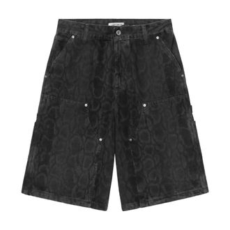 Carhartt Work in Progress Nixon Double Knee Short - Dames - Denim shorts - Zwart - XS - Katoen - Korte Broeken