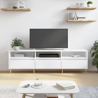 Berkfield Home TV Cabinet White 150x30x44.5 cm Engineered Wood