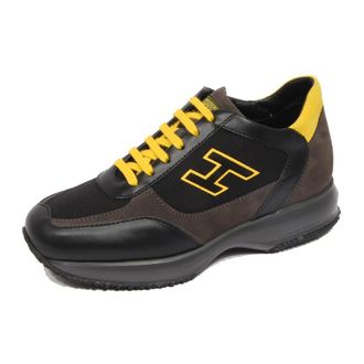 Hogan Interactive H Flock - Heren - Sneakers - Zwart - 45 EU - Leer - Schoenen