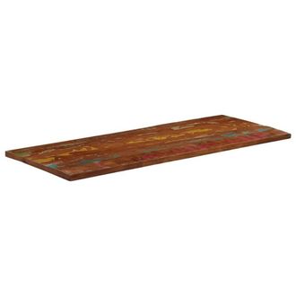 Berkfield Home Table Top 140x60x2.5 cm Rectangular Solid Wood Reclaimed in Brown