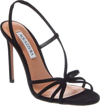 Aquazzura Talk To Me 105 Suede Slingback Sandal