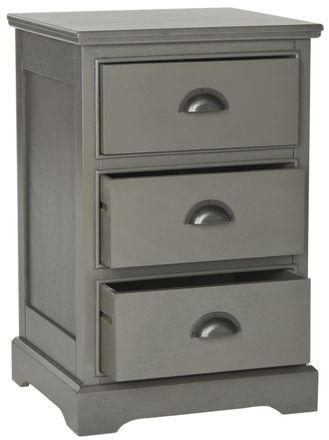 Safavieh Mesa auxiliar en pino/mdf/capa de madera, gris