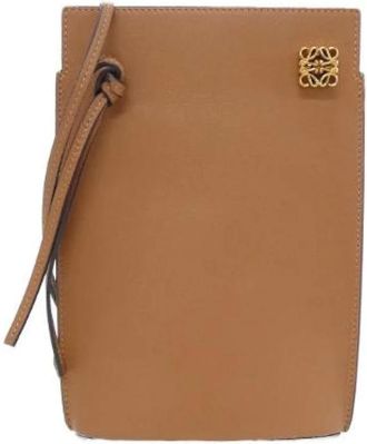 Loewe Pre-owned Dice Pocket Calf Shoulder Bag - - Pre-owned - Donna - Marrone - ONE SIZE