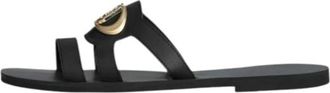 Liu Jo Leren Sandalen met Lage Hak - Dames - Sandalen - Zwart - 41 EU - Leer - Schoenen