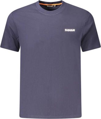 Napapijri Blauw Katoenen T-Shirt - Heren - T-shirts - Blauw - XL - Katoen - Tops