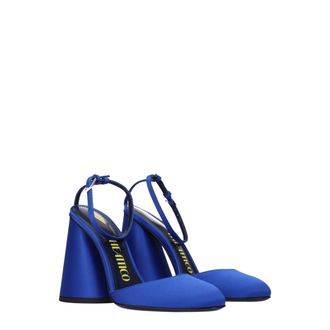 The Attico Womens Blue Satin Platform Sandals