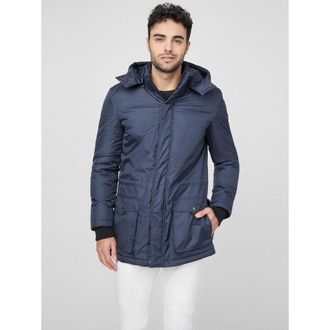 Guess Navy Blue Polyester Mens Parka