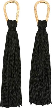 Forte_Forte Black Fringed Drop Earrings