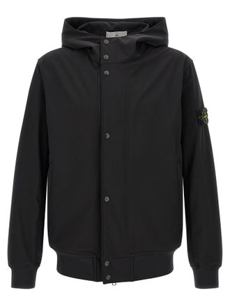 Stone Island Black Polyester Shell Mens Jacket