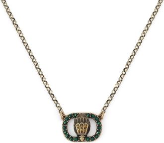 Kurt Geiger Chlesea Eagle Pendant Necklace in Green at Nordstrom