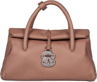 Zanellato Hammered Leather Handbag - Dames - Handtassen - Bruin - ONE Size - Leer - Tassen