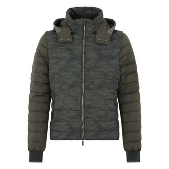 Moorer Winter Jackets, male, Green, Size: M Padded Jacket