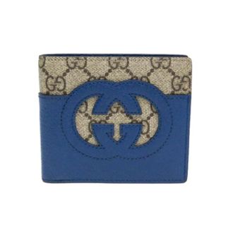 Gucci Vintage, unisex, Blauw, ONE Size, Pre-owned Canvas Portemonnee