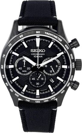 Seiko Mens Classic Black Dial Watch