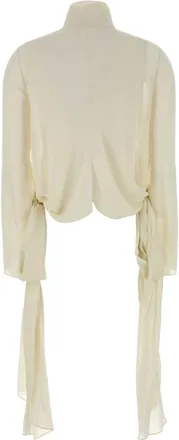 Alaia Womens Blouse Beige Viscose