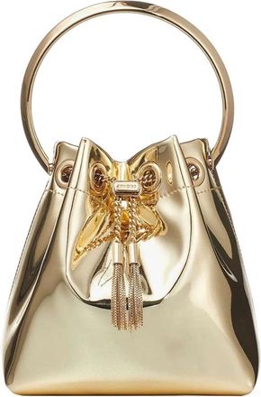 Jimmy Choo London Handbags, female, Yellow, Size: ONE SIZE Golden Bags with Adjustable Metal Closure
