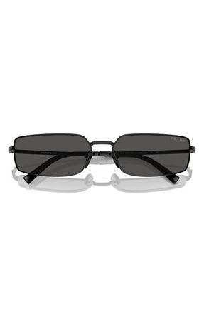 Prada 59mm Rectangular Sunglasses in Black/Grey at Nordstrom