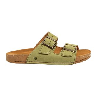 El Naturalista Slippers - Dames - Schoenen - Groen - Maat: 41 EU Leer