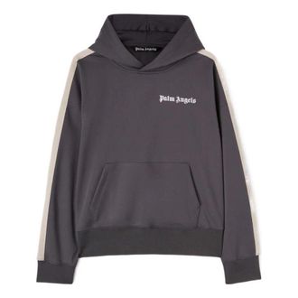 Palm Angels Classic Hoodie Dark Grey Off White PMBD043F22FAB0010703