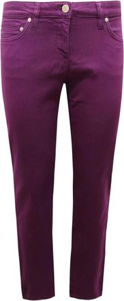 Roberto Cavalli WO Denim Broeken - Dames - Slim Fit Jeans - Paars - M - Denim - Jeans