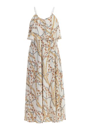Faina Maxi-jurk met all-over print Dames wit
