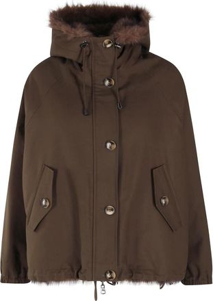 VALENTINI 1972 Parka Eco Fox - Dames - Winterjassen - Groen - S - Polyester - Jassen