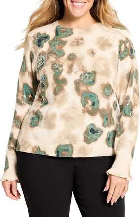 Nic+Zoe Nic+Zoe Plus Camo Shine Sweater