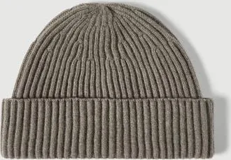 Brunello Cucinelli Cashmere English rib double knit beanie in Military at Nordstrom, Size Xx-Large