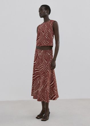 Mango Top stampa geometrica granato - Donna - XS - MANGO