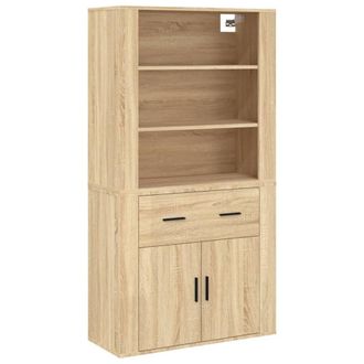 Berkfield Home Highboard Sonoma Oak Engineered Wood in Brown