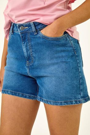 DUSK High Waisted Denim Stretch Shorts