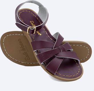 Salt-Water Womens Original Leather Sandals In Claret