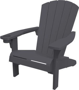 Keter Tumbona De Jard&iacute;n Piscina Terraza Resina Alpine Adirondack Grafito 80x93x93 Cm Anxpxal - Keter