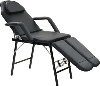 vidaXL Vidaxl Camilla De Esteticista Cuero Sint&eacute;tico 185x78x76 Cm Negra