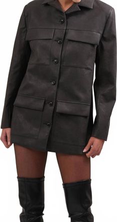 Parentezi Alyssa Mini Dress In Charcoal