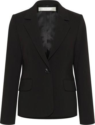 Inwear Zwarte Blazer Jas met V-Hals - Dames - Blazers - Zwart - S - Polyester - Jassen