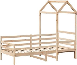 vidaXL Vidaxl - Sof&aacute; Cama Con Techo Madera Maciza De Pino 90x200 Cm