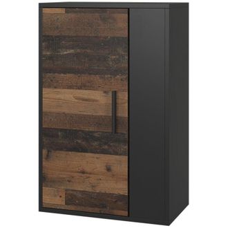 Vicco Estanter&iacute;a De Pared Berno, Negro/antiguo, 50.1 X 78.4 Cm Con 2 Compartimentos Vicco