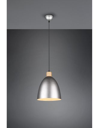 Reality Jagger Kitchen L&aacute;mpara De Suspensi&oacute;n Metal N&iacute;quel Insert Wood Trio Lighting