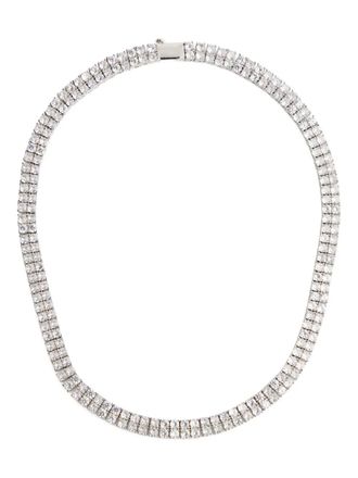 Anisa Sojka Double Tennis silver necklace - Argento