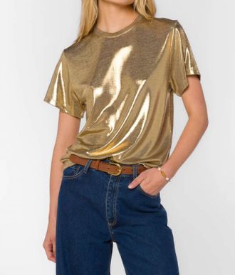 Velvet Heart Zelda Short Sleeve Tee In Gold